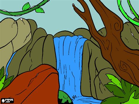 Sekély Fogfájás Kockázatos Dibujos De Cascadas Para Colorear Láva
