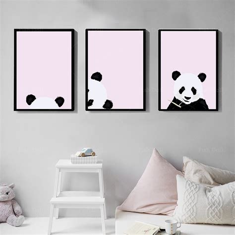 Panda Bear Wall Art Printable Digital Download Giant Panda Painting