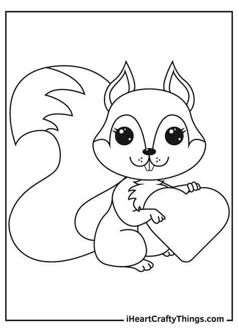 Printable Squirrels Coloring Pages Updated 2021