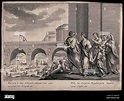 Nitocris, Queen of Babylon, supervising the building of a bridge over ...