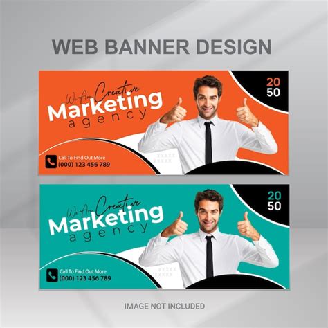 Premium Vector Promotional Business Web Banner Design Template