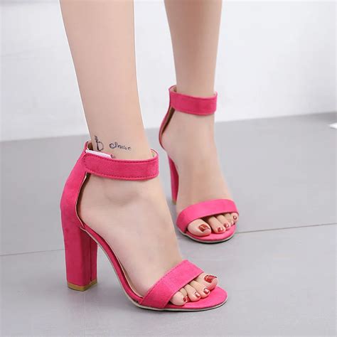 Buy Hot Pink Sandals Heels In Stock