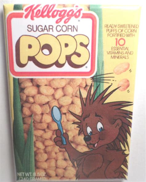 Sugar Corn Pops Vintage Cereal Box 2 X 3 Refrigerator Or Locker