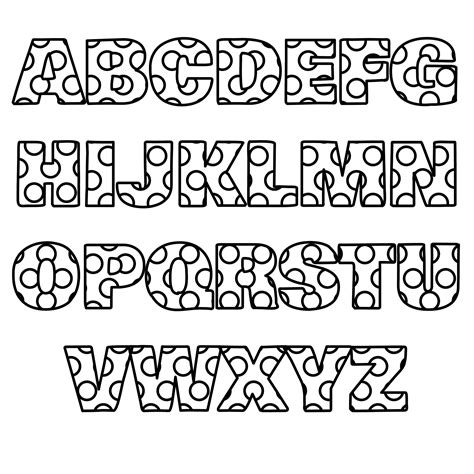 9 Best Polka Dot Printable Alphabet Letters