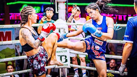 female muay thai fighters go head to head 60kg championship muay thai fight youtube