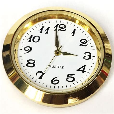 2020 35mm Mini Insert Clock Watch Quartz Movement Gold Silver Metal Fit