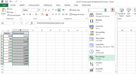 The following one lets you search an entire worksheet for formulas that return an error. PERCENTRANK Function in Excel - Calculate Rank in terms of percentage - DataScience Made Simple