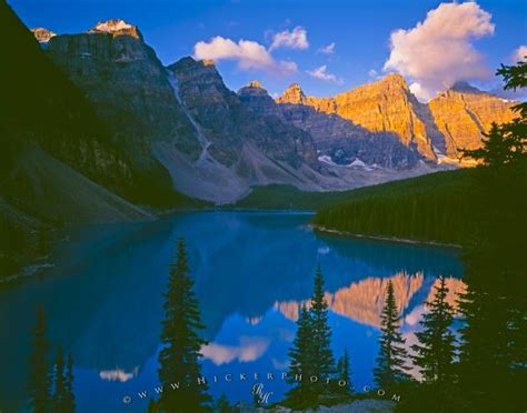 Scenic Moraine Lake Sunrise Banff National Park Alberta Photo