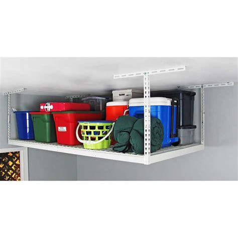 Saferacks 4 Ft X 8 Ft Overhead Garage Storage Rack And Accessories Kit