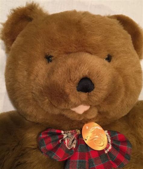 Soft Classics Toys R Us 28 Brown Plush Teddy Bear With Red Plaid
