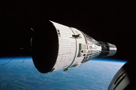 A View Of Gemini 7 Following The First Successful Rendezvous By Gemini