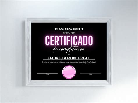 Certificado De Completación Plantilla Editable Canva Spanish Etsy