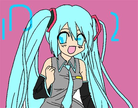 Colored Page Miku Hatsune Vocaloid Painted By User Not Registered