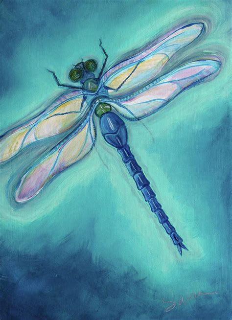 Dragonfly Drawings Dragonfly Painting By Sabina Espinet Dragonfly