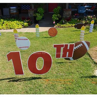 Football Signs Yard Birthday Letters Decorations