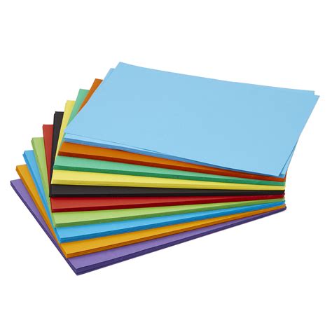 He1672678 Assorted Bright Coloured Card 230 Micron A4 Pack Of