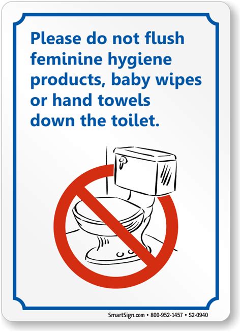 Feminine Hygiene Signs Do Not Deposit Sanitary And Trash