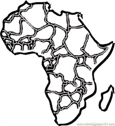Color the shapes numbered 1 black, the shapes numbered 2 yellow, the shapes numbered 3 green, the shapes numbered 4 red, and the shapes. African Map Coloring Page - Free Africa Coloring Pages : ColoringPages101.com