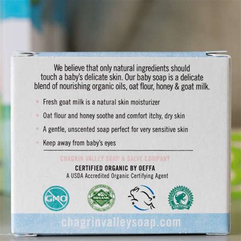 I always choose organic baby soaps to wash my little one. Natural Baby Soap Milk & Honey | Chagrin Valley Soap