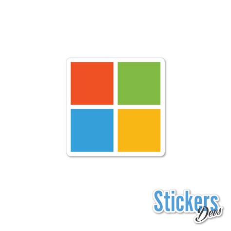 Microsoft Logo Sticker Adesivo Stickers Devs