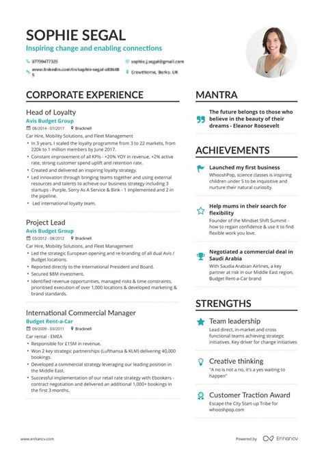 Cv example and samples for every job. Real Department Head Resume Example | Enhancv