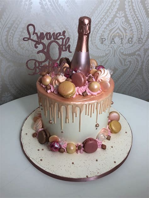 Rose Gold Drip Cake 25th Birthday Cakes 30th Birthday Cake For Her