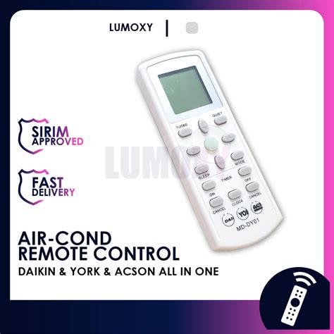 LMY Universal Air Conditioner Remote Control Aircon Daikin York Acson