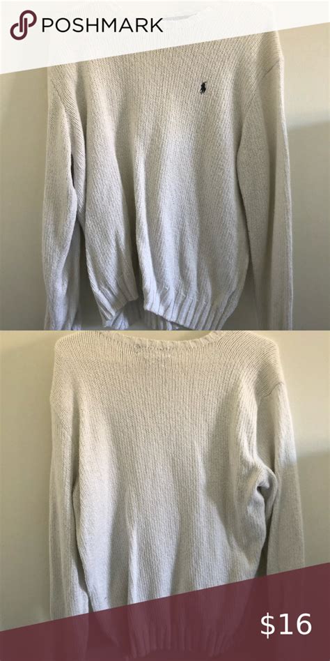 Ralph Lauren Polo White Knit Sweater White Knit Sweater Sweaters