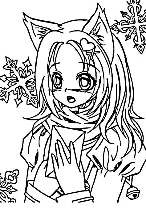 Bab Manga Style Gacha Life Christmas Coloring Pages