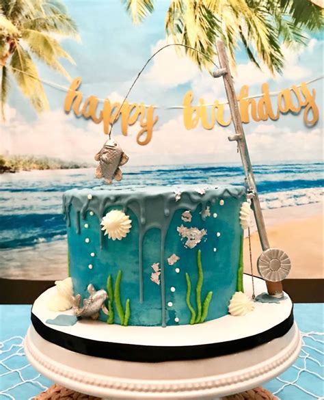 Gone Fishing Birthday Cake Theme Fish Cake Birthday Birthday Cake