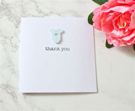 Pack Of 10 Baby Grow T Thank You Cards Baby Shower Thank Etsy Uk