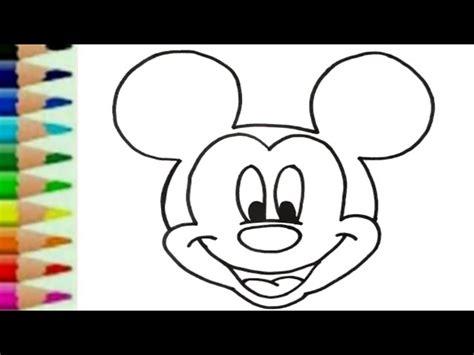 Gambar Mickey Mouse Hitam Putih Untuk Mewarnai Mickey Mouse Cara