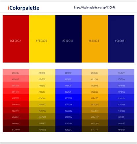 34 Yellow Color Schemes Curated Collection Of Color Palettes