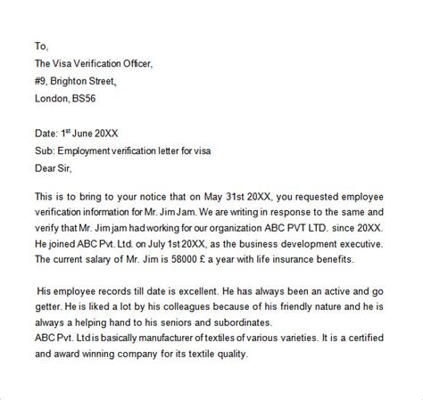 10 Sample Proof Of Employment Letters For Free Download Sample Templates