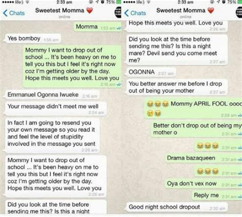 Check Out Hilarious Conversation Between A Mother And Son On Whatsapp