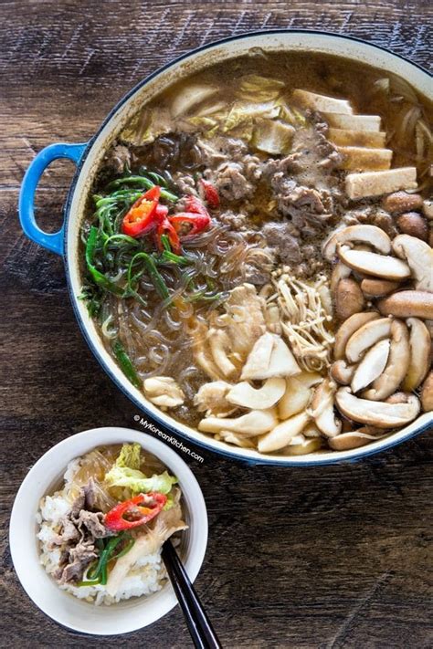 3, tablespoons, soy sauce, tamari or to taste ; Korean Beef Stew (Bulgogi Jeongol) - My Korean Kitchen