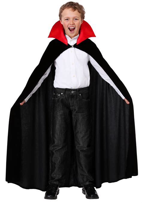 Red Collar Vampire Cloak For A Child