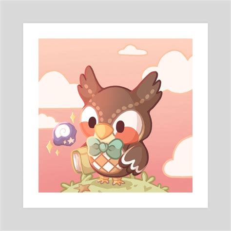 Blathers Animal Crossing An Art Print By Kuwueen Animal Crossing