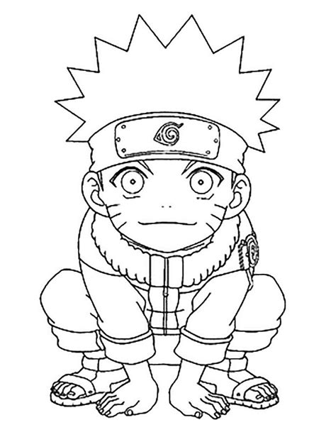 Chibi Naruto Coloring Page Anime Coloring Pages