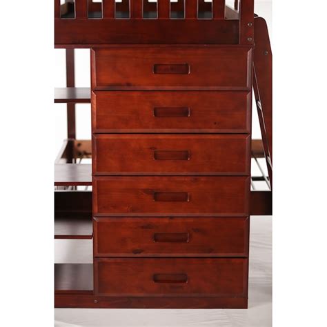 Oshome Rich Merlot Twin Over Full Bunk Bed In The Bunk Beds Department