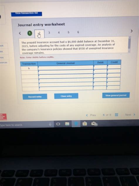 There is also information on the balance sheet here in this video. Solved: Journal Entry Worksheet 6 The Prepaid Insurance Ac... | Chegg.com