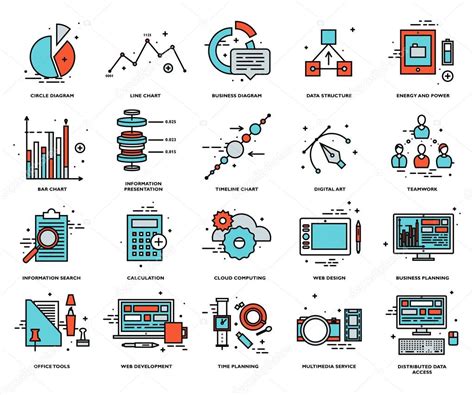 Set Of Business Icons And Elements — Stock Vector © Ozerina 125178546
