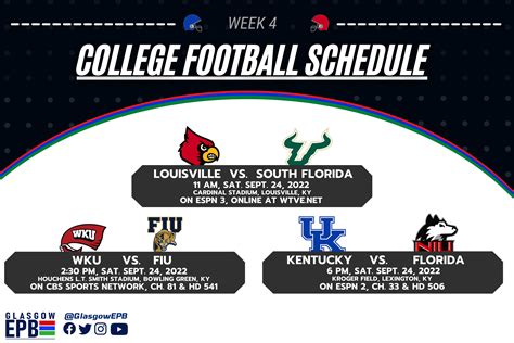 Glasgow EPB on Twitter: "We have some big matchups on the gridiron all