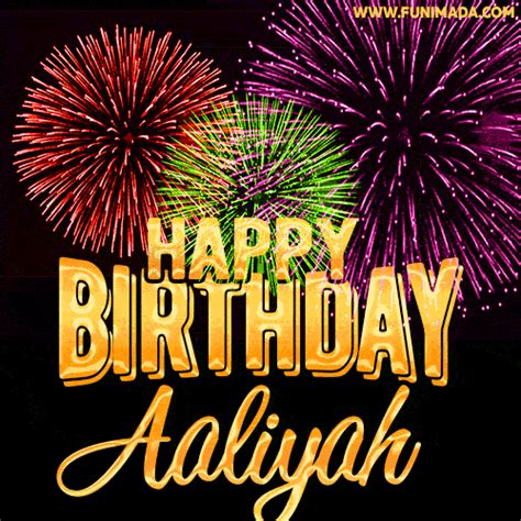 Wishing You A Happy Birthday Aaliyah Best Fireworks  Animated