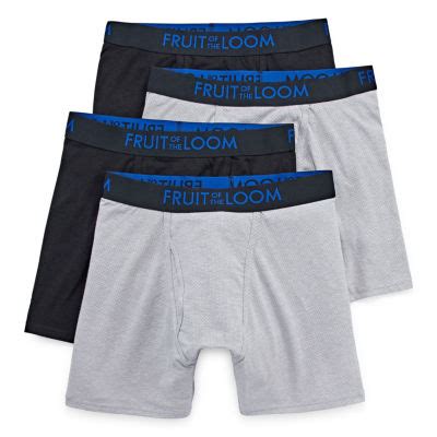 Men New Fruit Of The Loom Men S Breathable Boxer Briefs Pack Of