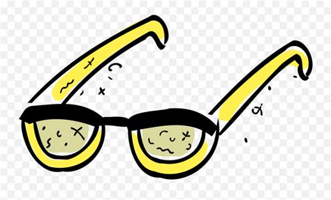 Vector Illustration Of Reading Glasses And Eyeglasses Happy Emoji Old Sunglass Emoticon Free