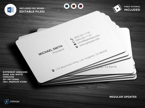 Simple Individual Business Cards Business Card Template Word