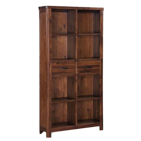 Areli Wooden Tall Bookcase In Dark Acacia Finish £71995 Furniture