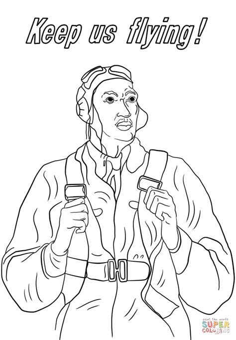 Tuskegee Airmen Coloring Page Free Printable Coloring Pages