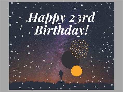 Happy 23rd Birthday Card 7 Freeecards